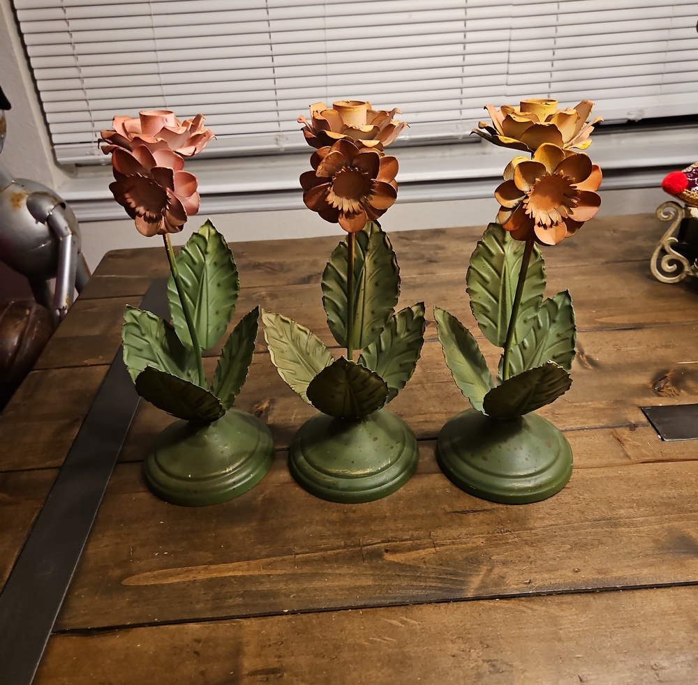 Rose  Candle Holders